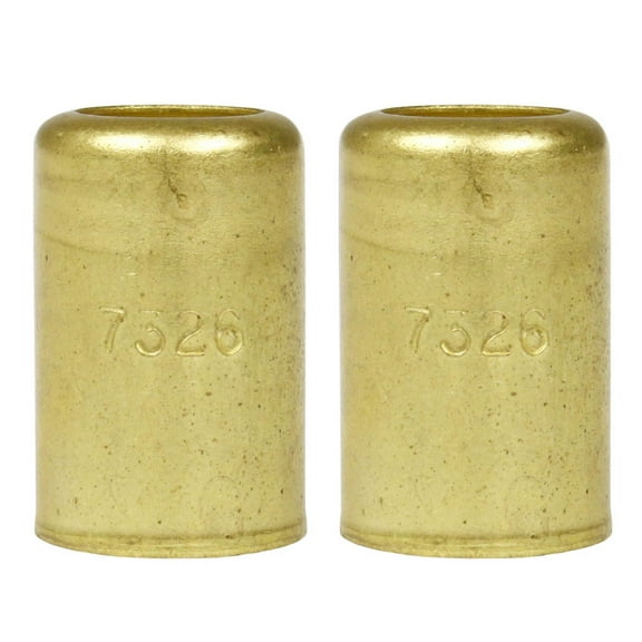 2 Pack Brass Ferrule 5/8" Inner Diameter 7/16" Pierce Smooth Crimp Hose Fitting