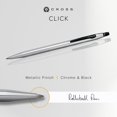thumbnail image 5 of Cross Click™ Polished Chrome with black appointments Rollerball Pen, 5 of 8