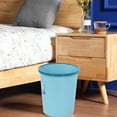 thumbnail image 6 of Kitchen Trash Can, Step-On Garbage Can with Lid, Tall Kitchen & Bathroom Trash Can, Small Office Waste Bin, Blue - Xuniizn, 6 of 7