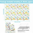thumbnail image 2 of Birthday Wrapping Paper For Kids Baby Girls Boys, 6 Sheets Monkey Lion Elephant Giraffe Alligator Zebra Animals Party Design 20 x 28 inch Gift Paper for Birthday Baby Shower Kindergarten Newborn, 2 of 7