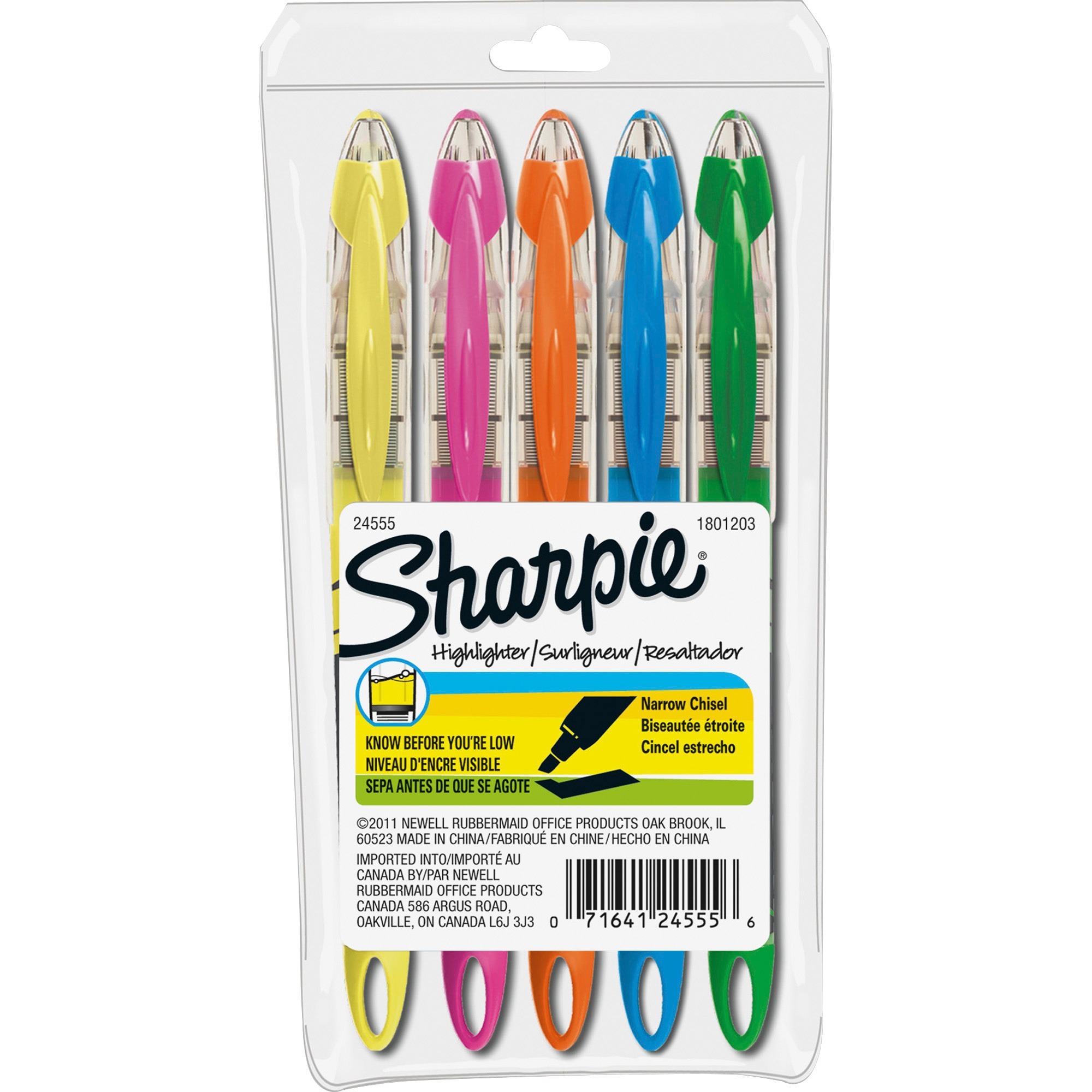 Sharpie, SAN24555, Penstyle Liquid Highlighters, 5 / Set