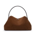 thumbnail image 5 of Genuine Leather Flap Bag, Women's Suede Underarm Hobo Shoulder Crossbody Purse, 5 of 8