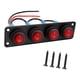 thumbnail image 5 of Panel de interruptores basculantes impermeable que reemplaza interruptor de encendido y apagado precableado. Panel de luz LED roja para camiones, 4 pandillas, 5 of 8