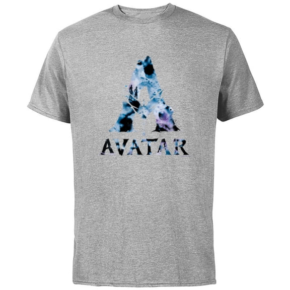 Avatar Banshee A Logo with Jake Sully and Na’vi Neytiri - Short Sleeve Cotton T-Shirt for Adults - Customized-Athletic Heather