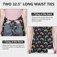 thumbnail image 6 of Colorful Controllers Games Icons Black Apron-Garden Aprons for Women with Pockets-Cotton Linen Waterproof Kitchen Cooking Gardening Aprons Adjustable for Kitchen,Cooking,BBQ and Salon 33x27 Inch, 6 of 7