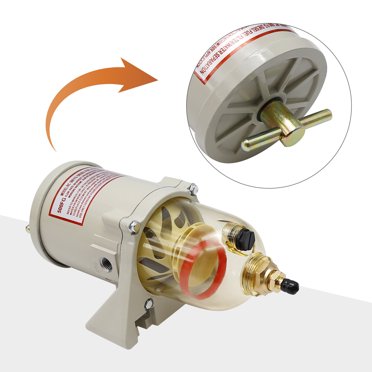 500FH Diesel Fuel Filter Water Separator - 60 GPH Flow, M14x1.5 Ports For Marine Engines & Trucks