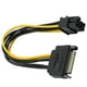 thumbnail image 2 of 10 piezas 15 pines 15 pines Sata macho a (6 + 2) 8 pines 8 pines Pcie hembra Cable convertidor de corriente, 2 of 5