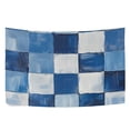 thumbnail image 6 of Yayeee Tapestry Wall Hanging for Bedroom 60" x 40" Living Room Home Wall Art Decor, Blue White and Gray Plaid Pattern, 6 of 7
