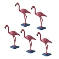 thumbnail image 1 of 5 pieza Mini pájaro flamencos rojos modelos adornos decoraciones coleccionables, 1 of 8