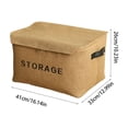 thumbnail image 3 of Bac de Rangement Pliable en Lin avec Poignée pour l'Organisation du Placard de Chambre et le Rangement sous le Lit, 3 of 6