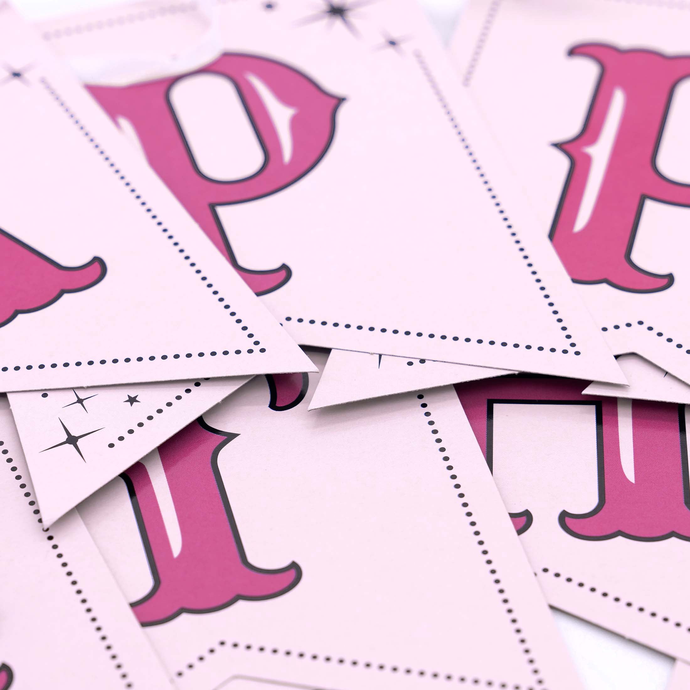 Pink/White Disco Cowgirl Happy Birthday Paper Banner Set, 2 Pieces, by Way To Celebrate
