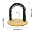 Cat Grooming Arch With Bag Of Self Scratcher And Massager Brushing Post