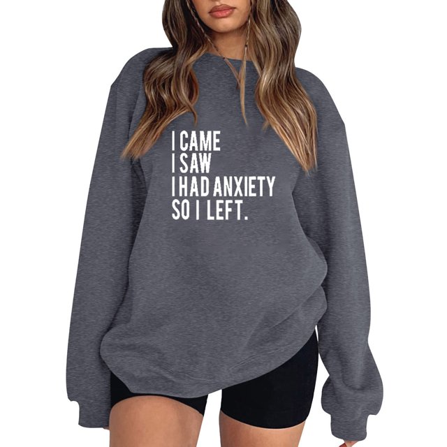 Gibobby Casual Sudadera para Mujer Sudaderas de Halloween para mujer playera casual de manga larga(Gris,CH)