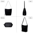 thumbnail image 6 of URSOFINE 2Pcs Women Faux Suede Bucket Bag Set, Adjustable Strap Slouchy Hobo Shoulder Tote Purse, Multiway Crossbody Handbag for Work Shopping Travel Fall Winter Daily Use, 6 of 7