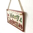 thumbnail image 3 of Cartel de pared Feliz Navidad Rojo Verde Decoración colgante de lino 25cm x 15cm x 0.5cm, 3 of 5