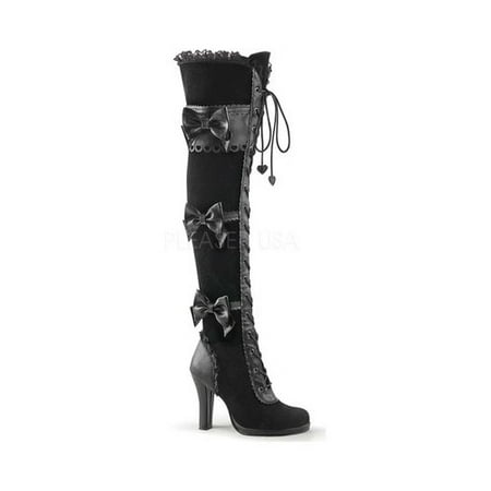 Women's Demonia Glam 300 Goth Lolita Over-the-Knee Boot