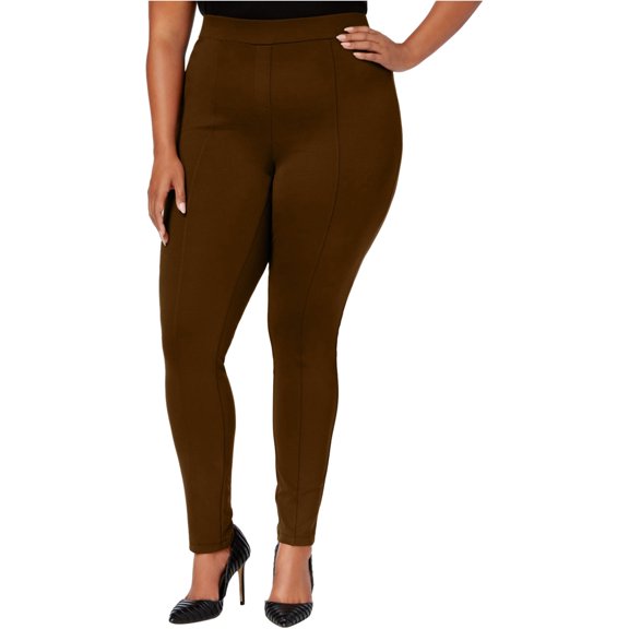 Style & Co. Womens Seamed Casual Leggings, Brown, 14W