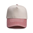 thumbnail image 2 of LIZENG Beige Top Striped Brim Baseball Cap for Women Men Two Tone Trucker Hat Lightweight Soft Cotton Adjustable Curved Bill Dad Hat Casual Outdoor Sun Hat, 2 of 6
