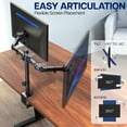 thumbnail image 3 of VIVO Black Dual Monitor Desk Mount Adjustable Stand, Fits Screens up to 30", 3 of 8