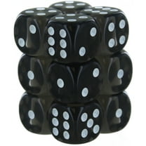 Chessex Dice d6: Translucent Smoke/White Dice Block - Set of 12