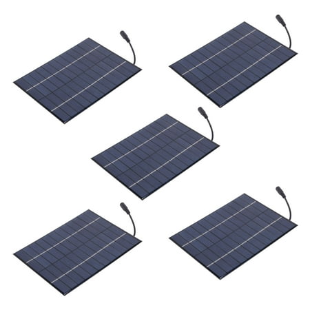 

5X 12V 5.2W Mini Solar Panel Polycrystalline Solar Cells Silicon Epoxy Solar DIY Module System Battery Charger + Output
