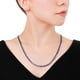 thumbnail image 5 of Cadena Collar Barbada Unisex Ametrinaa 5mm Negro 55cm Chapa de Oro 18K, 5 of 5