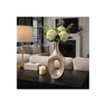 thumbnail image 2 of Decorative Open Cut Ceramic Vase for Living Room Decor - Ideal Home Decor Accents for Bedroom, Office Desk, and Table Centerpiece - Modern Flower Vase for Shelf and House - 19", Gold & Metallic, 2 of 12