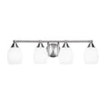 thumbnail image 4 of Toltec Lighting Paramount 4 Light Bath Bar In Brushed Nickel Finish With 5 White Matrix Glass, 4 of 4