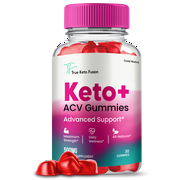 True Keto Fusion Keto + ACV Gummies Supplement for Ketogenic Diet, Premium Formula, Organic Ingredients, 1 Month Supply (1 Pack)