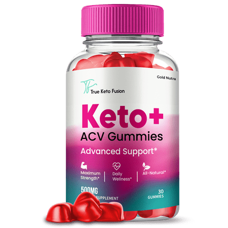 True Keto Fusion Keto + ACV Gummies Supplement for Ketogenic Diet, Premium Formula, Organic Ingredients, 1 Month Supply (1 Pack)