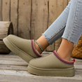 thumbnail image 5 of Zapatillas de algodón con punta cerrada, sin tacón y plataforma cálidas y forradas de vellón de estilo europeo y americano para invierno, 5 of 5