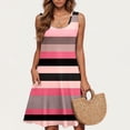thumbnail image 2 of Zpanxa Sleeveless Ombre Dress Plus Size Women's Casual Round Neck Short Above Knee, 2 of 5