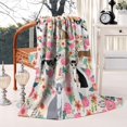 thumbnail image 2 of Chihuahua and Flower Florals Blanket,Comfortable Soft Flannel Throw Blanket,All Season,Warm Lightweight Blankets for Sofa Bed Couch Living Room Chair,50"x60", 2 of 4