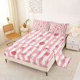 thumbnail image 2 of Erosebridal Girls Pink Ribbon Bow Full Size Sheets 4-Piece,Ocean Seashell Starfish Bed Sheets for Teens Women,Microfiber Bedroom Decor, 2 of 5