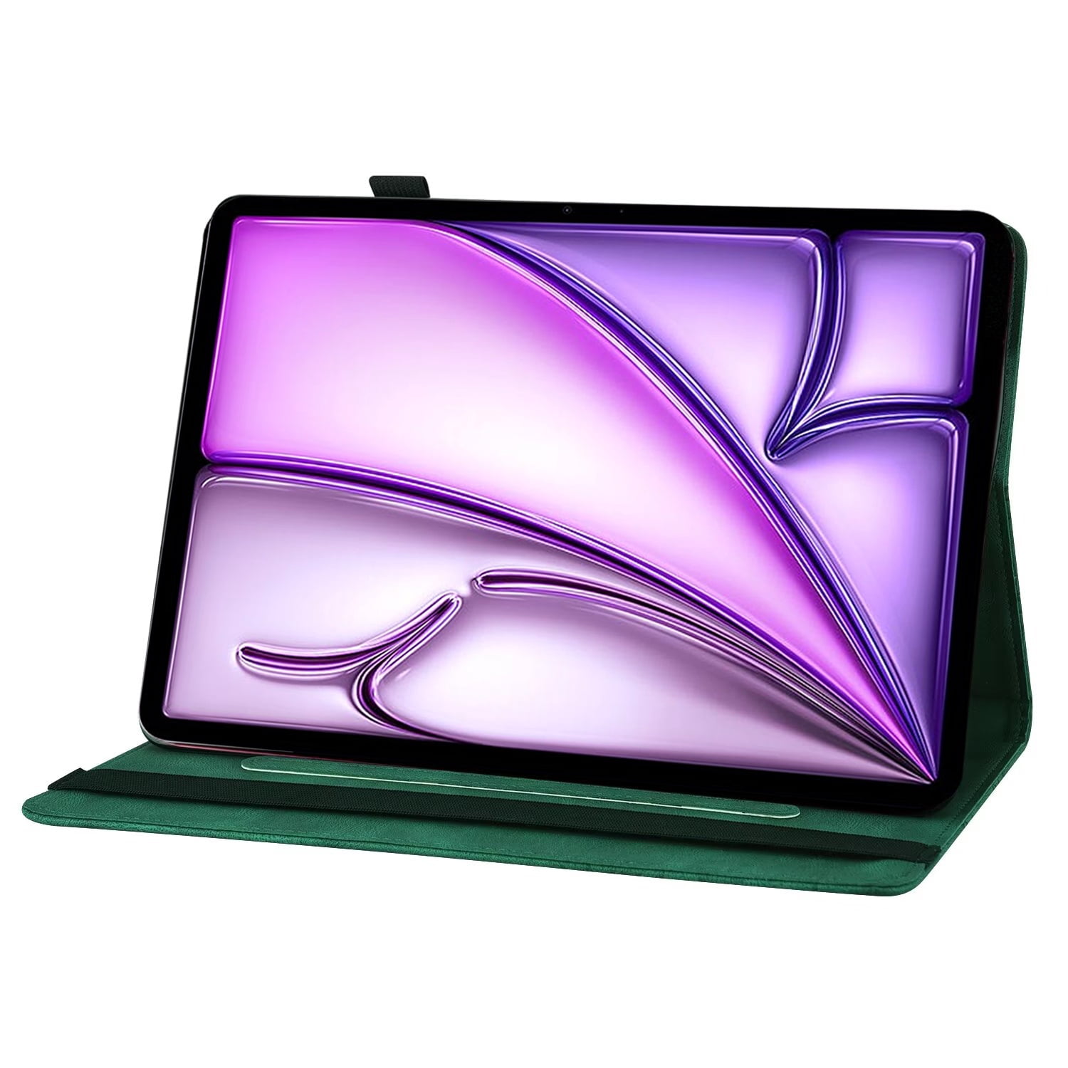 Dteck Butterfly Pattern Case for iPad Air 13 inch 2025/2024,Magnetic PU Leather Smart Auto Wake/Sleep Folio Stand Case Card Slot Pencil Holder Cover for iPad Air 13-in. M3/M2,Green