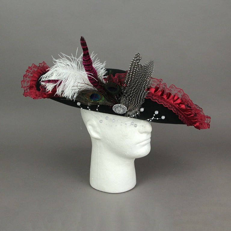 ladies pirate hat feathers