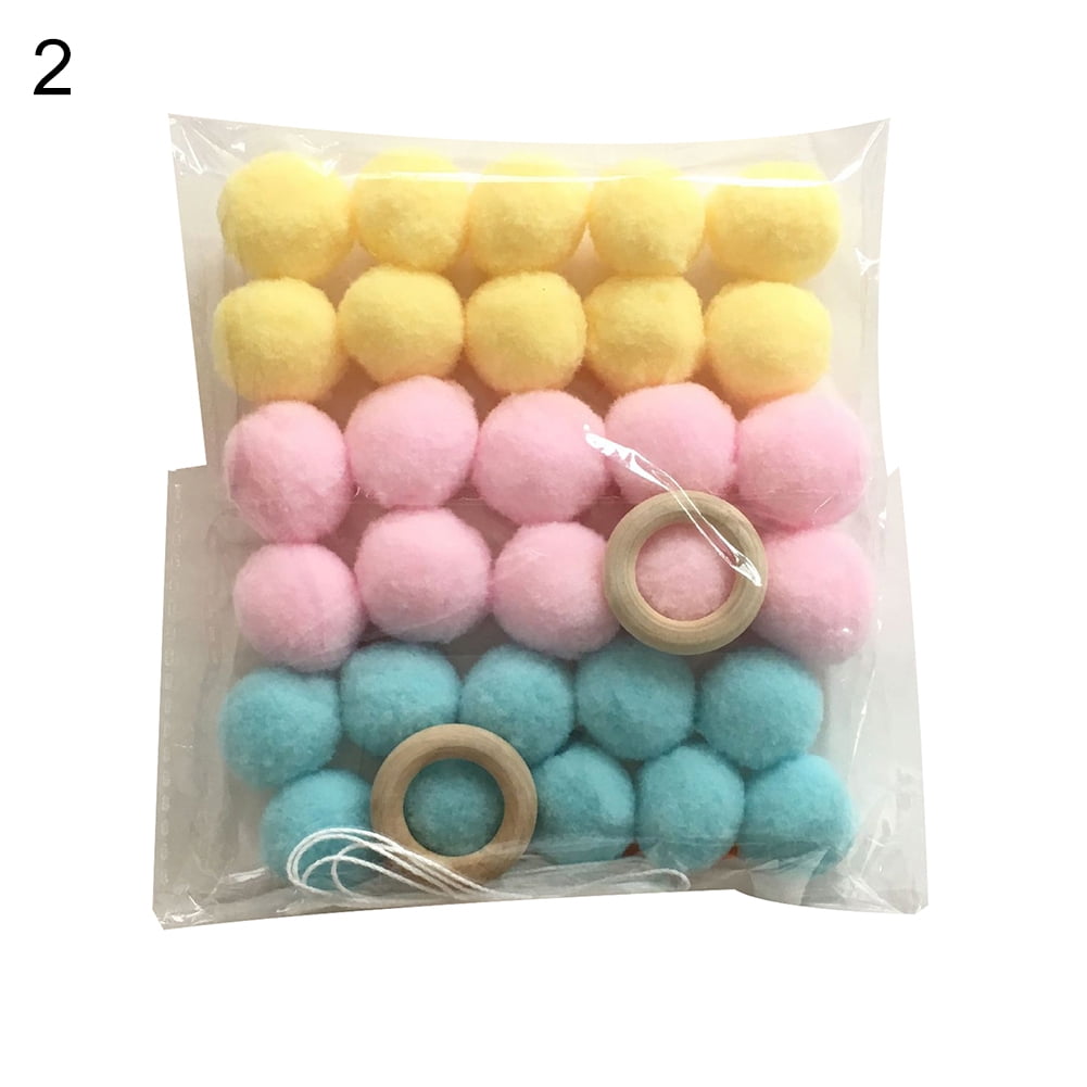 opvise Nordic Style Colorful Pom Pom Ball Hanging Garland Birthday