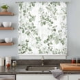 thumbnail image 5 of Tropical Foliage Sheer Curtains 45 Inches Long, Sage Green Botanical Spring Summer Light Filering Curtains, Breathable Simi Curtain Privacy Drapes for Kitchen Bathroom Small Window Treatment, 5 of 9