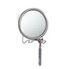 iDesign 6405542 6 x 2 x 7 in. Shower Shaving Suction Mirror with Razor Holder Brushed Steel