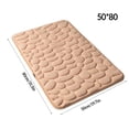 thumbnail image 4 of Billuyoard Alfombrilla de baño de Color sólido para ducha, alfombra absorbente lavable para baño, alfombrilla de baño para entrada de puerta Juegos de accesorios de baño Marrón claro 50x80cm, 4 of 6
