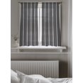 thumbnail image 5 of Black Stripes Tier Curtains 45 Inch Length,Sheer Curtains for Bedroom Living Room Window Farmhouse Vertical Striped Vintage Rod Pocket Drapes Kitchen Curtains Small Half Window 27.5"x45" 2 Panels, 5 of 7