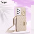 thumbnail image 2 of Case for Samsung Galaxy A53 5G, Detachable Crossbody Strap & Lanyard Wallet Case with Card Slots, 360° Stand Ring Kickstand Flip PU Leather Protective Cover for Samsung Galaxy A53 5G, Beige, 2 of 11