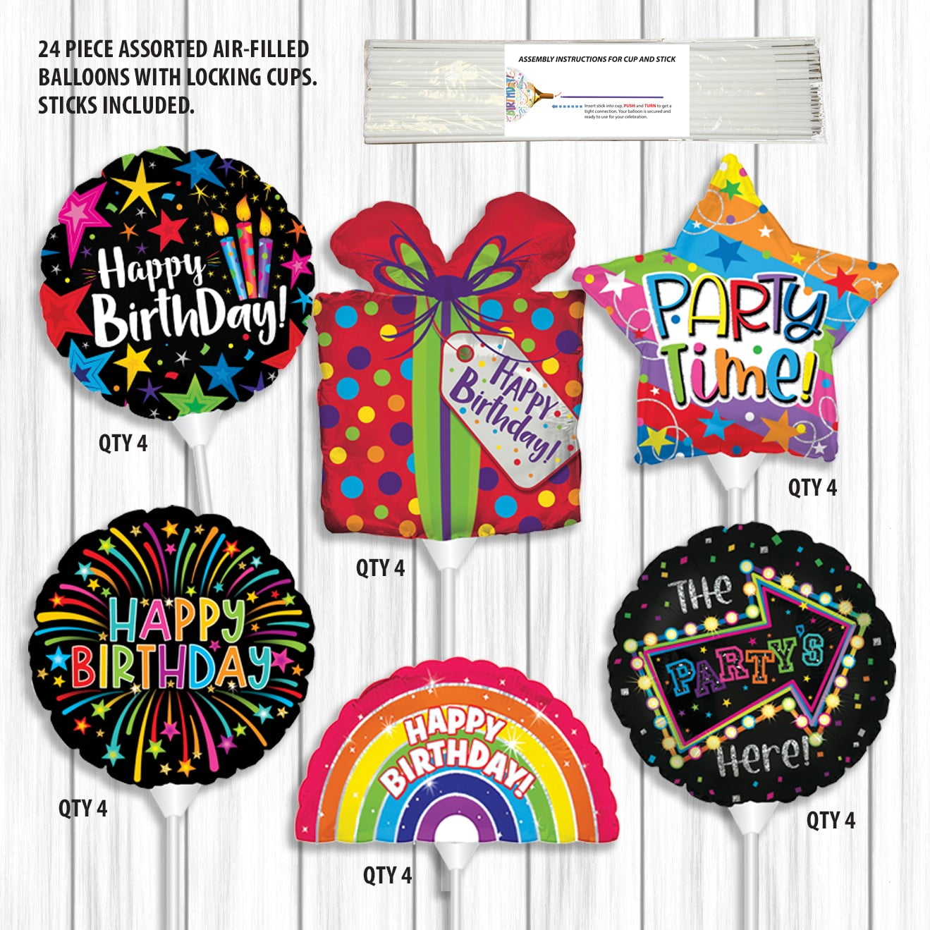 CTI Personalized Celebration Stick Balloon with Cup and Stick