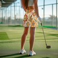 thumbnail image 3 of Garronmavis Fall Boho Flower Golf Skirts for Women Tummy Control High Waisted Workout Tennis Skort Casual Outdoor Loose Skirts with Pockets, Size M, 3 of 6