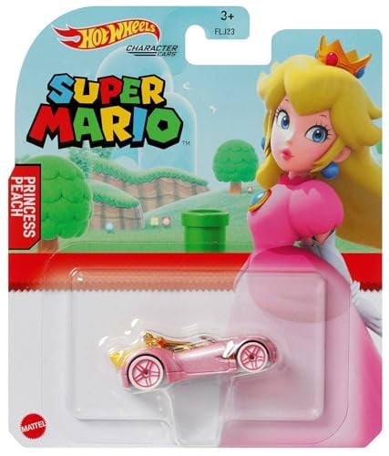 Hot Wheels Super Mario Character Cars Collection, 6-Pack Die-Cast Toy Vehicles, Ages 3+