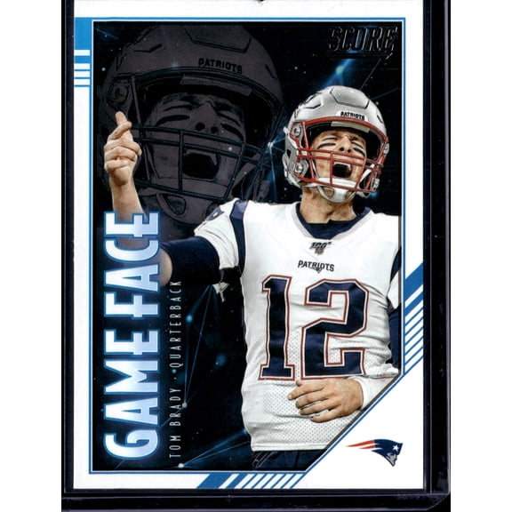 2020 Score Game Face Panini Tom Brady New England Patriots GF-TB Football Card New England Patriots NFL Football Trading Card