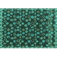 thumbnail image 1 of Ahgly Company Machine Washable Indoor Rectangle Abstract Turquoise Blue Modern Area Rugs, 8' x 12', 1 of 4
