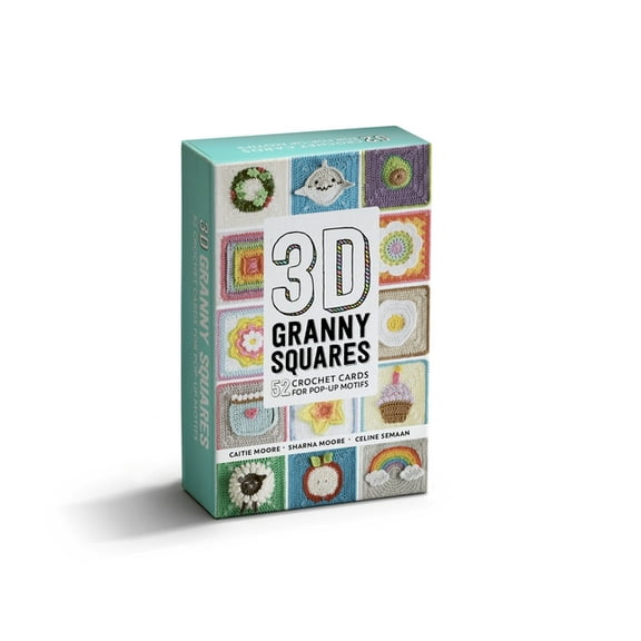 3D Granny Squares Cards: Crochet Cards for 52 Pop-Up Granny Squares, (Hardcover)