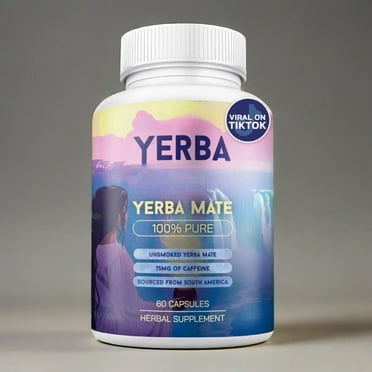 Yerba Mate Instant Tea Powder-more convenient-Superfood Energy & Focus -60counts