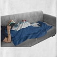 thumbnail image 6 of Bigfoot Soft Flannel Fleece Throw Blanket, Yeti Monster Holding a Cup of Coffee in Cold Winter Graphic Image, Cozy Plush for Indoor and Outdoor Use, 50" x 70", Cobalt Blue Baby Blue, by Ambesonne, 6 of 6